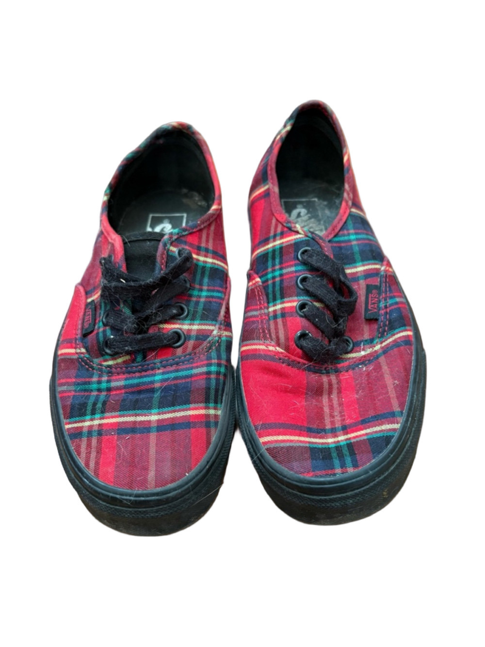 Plaid Shoes - Red and Black